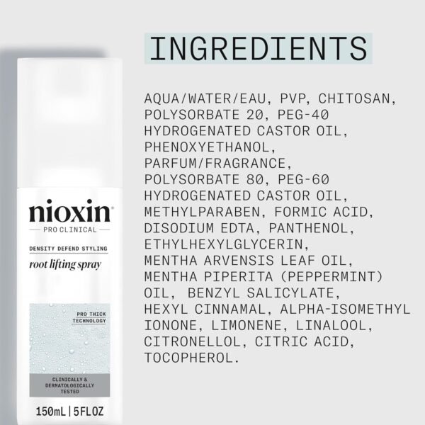 Nioxin Density Defend Styling Root Lifting Spray | Hair Thickening Spray | Texturizes and Volumizes | 5.1 Fl oz.