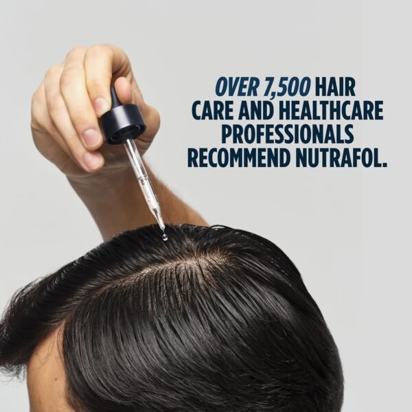 Nutrafol Men's Hair Serum, Clinically Tested to Support Visibly Thicker Hair and Scalp Coverage, Lightweight and Non-Greasy, for Daily Use - 30mL, 1 Bottle