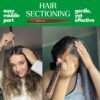 811YzmgLisL._SL1500_.jpg GranNaturals Teasing Boar Bristle Hair Brush for Women - Slick Back Comb with Rat Tail Pick for Hair Sectioning Used for Edge Control, Backcombing, Smoothing, and Styling Fine Hair to Create Volume