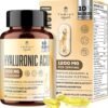 19-in-1 Hyaluronic Acid Capsules - Hylunaric Acid 1200 mg, with Collagen Peptides, Vitamin C, Phytoceramides - for Skin, Eyes, Gastrointestinal, Bones Support (1 Pack)