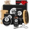 Mens Gifts - Beard Kit with Oil, Balm, Brush, Comb, Scissors, E-book, Outfits Men's Grooming Routine, Anniversary & Birthday Gifts for Men, Him, Husband, Boyfriend, Son, Male Friend, Brother, Dad