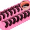 812FZvZdyL._SL1500_.jpg Mink Lashes Fluffier Wispy False Eyelashes 15mm Natural Thick Volume Fluffy Curly Fake Eyelashes 9 Pairs by Yawamica
