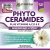 Phytoceramides - 3 Month Supply - Plus Skin Vitamins A,C,D & E for Skin Repair & Rejuvenation - Anti Aging Powerhouse for Reduced Fine Lines & Wrinkles by Fresh Healthcare
