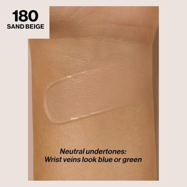 Revlon Liquid Foundation, ColorStay Face Makeup for Combination & Oily Skin, SPF 15, Medium-Full Coverage with Matte Finish, 180 Sand Beige, 1 Fl Oz