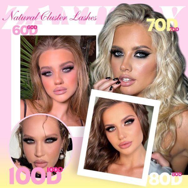 812x5vGLqEL._SL1500_.jpg Lash Clusters D-Curly Individual Lashes Volume Eyelash Clusters Bulk zanlufly Thick Lash Extension 560Pcs Natural DIY Eyelash Extension (9-16MM,60D+70D+80D+100D)