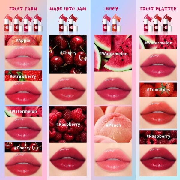 813XbsDOVL._SL1500_.jpg Lip Tint Stain, Long Lasting Korean Lip Stain Set, Non-sticky Waterproof Lightweight Lip and Cheek Tint, Moisturizing High Pigment Water Tint, Matte Finish Lip Tint