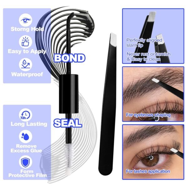 8130rU-wOyL._SL1500_.jpg Natural Cluster Lashes Kit 168 Pcs Wispy Lash Extensions CC-Curly 9-11MM Mixed Lengths Eyelash Extension Individual Kit with Lashes Bond and Seal and Tweezers DIY at Home by Mavphnee