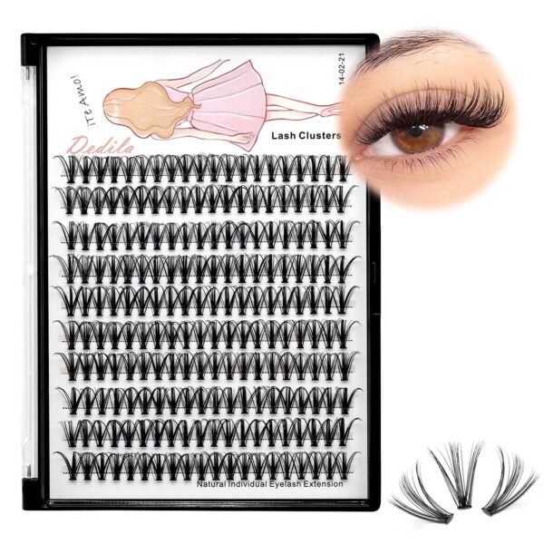 813FzLTqxML._SL1500_.jpg 8-22mm to Choose 20D/40D/60D/80D/100D Individual False Eyelashes Makeup Cluster Eyelashes Thickness 0.07mm D Curl Natural long Black Soft 3D Eye Lashes Extensions (20D-14mm)