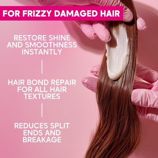 HAIR MASK FOR DAMAGED HAIR BRAZILIAN BONDOX TREATMENT 8.8oz Thermal Activated Mask for Dry Frizzy Hair | Formaldehyde Free Cruelty Free,Results for up to 1-3 months, Almond Hair Oil, Collagen seaweed