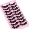 813u08Hn7rL._SL1500_.jpg Mink Lashes Fluffy 20 MM Thick D Curl False Eyelashes Dramatic Long Strip Lashes Pack 6D Curly Wispy Full Fake Eyelashes That Look Like Extension by Goddvenus