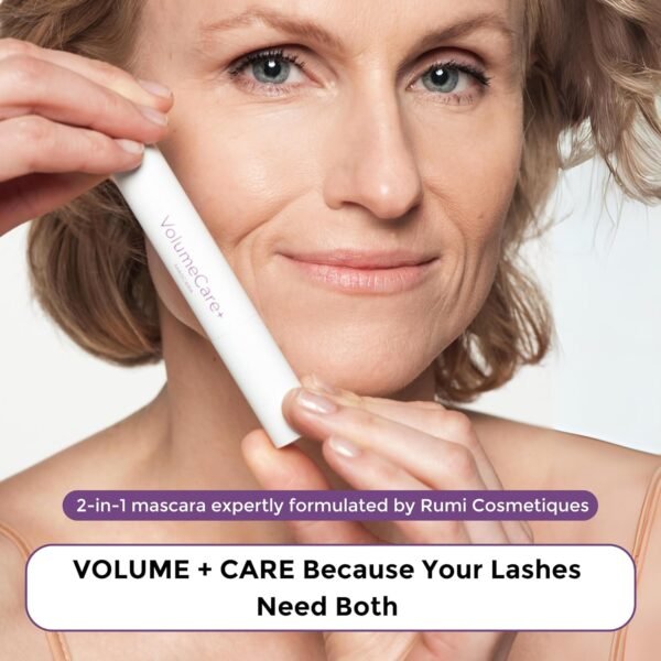 8141O-ncaAL._SL1500_.jpg VolumeCare+ Mascara For Older Women - Extreme Length and Volume 2-in-1 Formula - No Clumps, Long-Wearing, Hypoallergenic Mascara For Sensitive Eyes (Dark Brown)