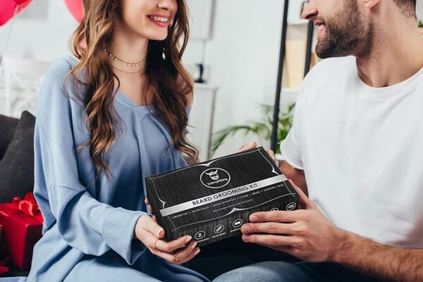 Striking Viking Grooming Kit - Premium Care Products for Men with Beard Shampoo, Oil, Balm Butter, Brush, Wooden Comb, Mustache Scissors & Toiletry Bag