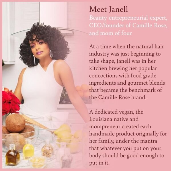 Camille Rose Curl Love Moisture Milk Leave-In Conditioner, with Rice Milk and Macadamia Oil to Soften, Smooth and Detangle Curly Hair, 8 oz