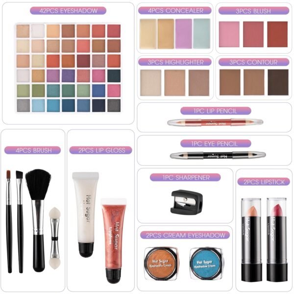 Hot Sugar Teen Makeup Kit for Girls 13-15, Kids Makeup Kit, Makeup Gift Set for Birthday Parties Makeovers & Christmas (PURPLE)