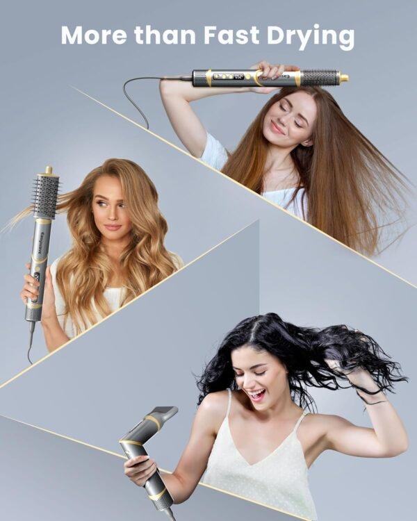 814wyZntxqL._AC_SL1500_.jpg Easywave Air Wrap Hair Styler: Flexible 5 in 1 Styling & Drying System, Professional Hot Air Brush Set for Fast Drying, Curling, Volumizing, Smoothing & Styling, Oval Brush, Concentrator