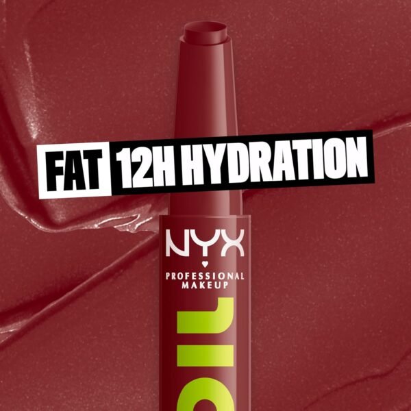 815ttQg8wL._SL1500_.jpg NYX PROFESSIONAL MAKEUP Fat Oil Slick Click, Lightweight, Buildable, Pigmented Vegan Lip Balm - In A Mood