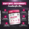 Old School Labs 5000mg Creatine Monohydrate Powder, Optimized Creatine for Women +2000mg Collagen +1g BCAA 2:1:1 Supports Lean Muscles & Recovery, Energy & Stamina - Made in USA, 30 Servings