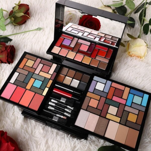 All in One Professional Makeup Gift Kit for Women Full Kit - Included 54 Eyeshadows Face Blusher Highlighter Eyebrow Makeup Brushes Contour Lip Gloss Mascara, Suitable for Christmas