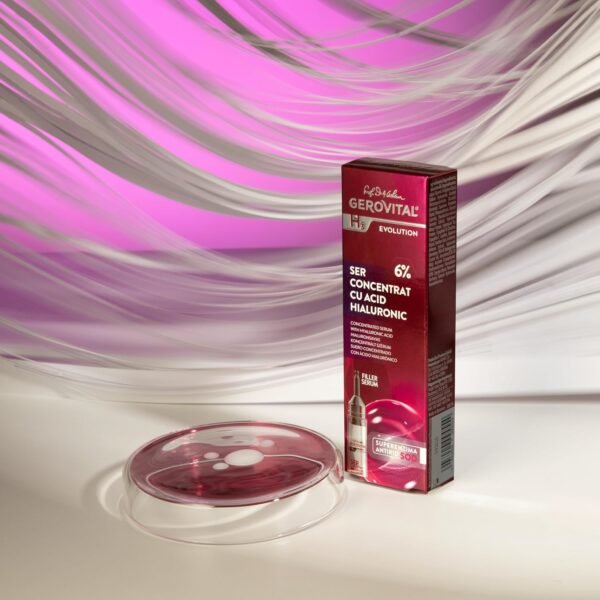 GEROVITAL EVOLUTION Hyaluronic Acid Concentrated Serum with Superoxide Dismutase SOD (The Anti-Aging Super Enzyme), Moisturizer, Anti-Wrinkle, Improves Skin Elasticity and Firmness, 10 ml