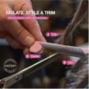 815FbilB85L._SL1500_.jpg Teasing Clip Comb (5 Pack) Hair Coloring Styling Tools for Highlights Balayage Ombré Trimming Cutting Flat Iron Guide - Straightener Straightening Comb, Pink / Gray