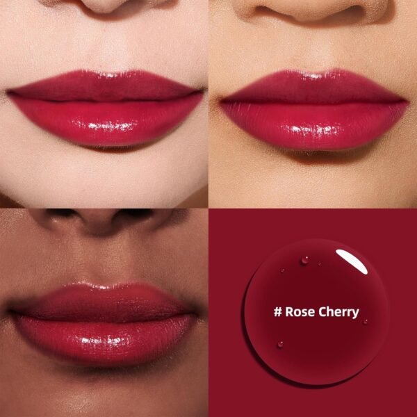 815GcDIBafL._SL1500_.jpg Liquid Cheek & Lip Stain, Korean Lip Tint with Moisturizing & Weightless, Non-Sticky, Long-Lasting, Kiss-proof, All Long-wearing, Vegan Makeup (Rose Cherry)