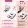 Waltz Lash Clusters Kit - Lash Clusters Lash Extension Kit with Bond and Seal Eyelash Cluster 20D30D40D50D-0.07D Cluster Eyelash Extensions Eyelash Extension Kit DIY at Home
