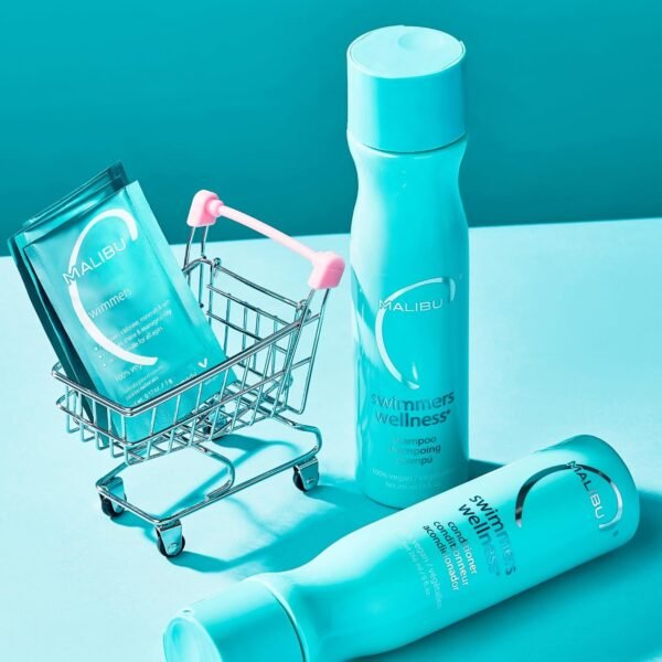 Malibu C Swimmers Wellness Hair Remedy - Prevents and Protects Hair Discoloration from Chlorine & Pool Elements - Hydrating Vitamin C Complex for Healthier Hair