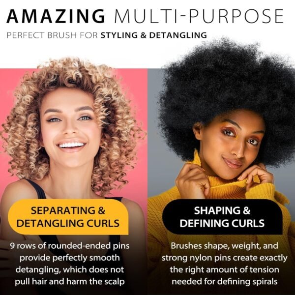 815OXSHb-sL._SL1500_.jpg Curly Hair Brush for Women Men Curl Defining Hairbrush Unbrush Small Mini Detangler Wavy Edge Combs Barber Styling Tools Travel Accessories Cruise Ship Essential 2027 Beach Vacation Must Have Gift