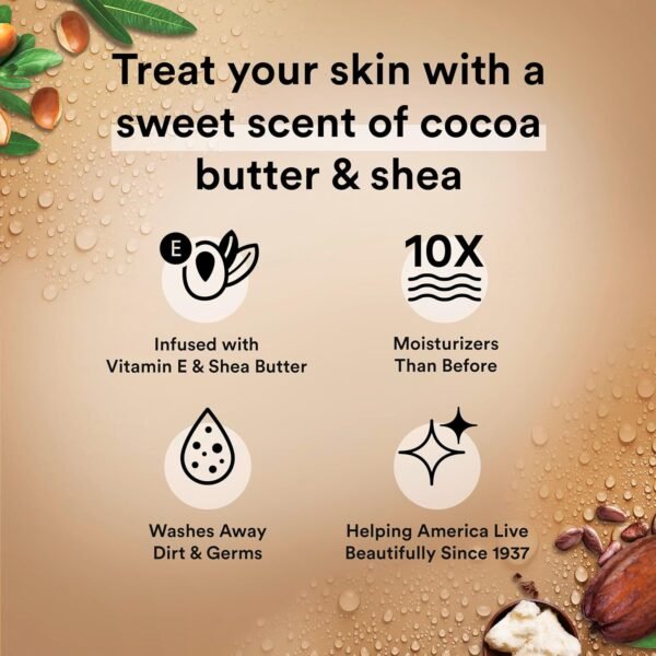 Suave Moisturizing Body Wash, Cocoa Butter and Shea with Vitamin E Extract, No Parabens, No Phtahaltes, 18 Oz Pack of 6