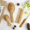 815ZE4Mj9KL._SL1500_.jpg MRD Hair Brush Set, Natural Bamboo Comb Paddle Detangling Hairbrush, Wide-tooth and tail comb No Bristle, suit for Women Men and Kids Thick/Thin/Curly/Dry Hair Gift kit