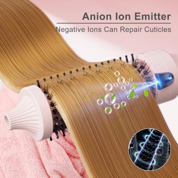 815fcnodhL._AC_SL1500_.jpg K&K 1.5 Inch Ceramic Tourmaline Ionic Curling Brush Volumizer - Hot Brush Creates Root Volume & Loose Curls, Volume Curls, Hair Styling Tool