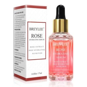 815lHtzo2TL._SL1500_.jpg BREYLEE Rose Face Serum, Hydrating Serum Moisturizing Serum Face Serum Hydrating with Hyaluronic Acid Alcohol Free Facial Serum for Skin Care(17ml,0.6fl oz)
