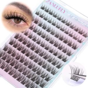815qD0Og7eL._SL1500_.jpg Self Adhesive Eyelashes Natural Self Adhesive Lash Clusters Pre glued Eyelash Clusters zanlufly No Glue Needed Lashes Wispy C-curly Cluster Eyelash extensions 10-16MM Individual Lashes