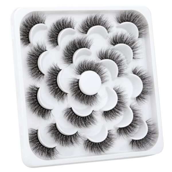 815uLyslycL._SL1500_.jpg ALICROWN Fuzzy Mink Lashes, Faux Mink Eyelashes 3D Volume Lashes Pack Handmade Dramatic Thick Crossed Fake Eyelashes Soft Reusable 10 Pairs