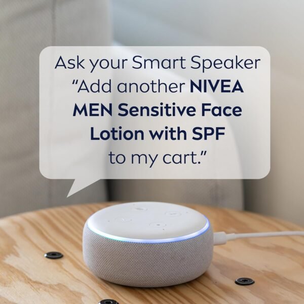 NIVEA MEN Sensitive Face Lotion with SPF 15, Broad Spectrum Sunscreen, 3 Pack of 2.5 Fl Oz Tubes