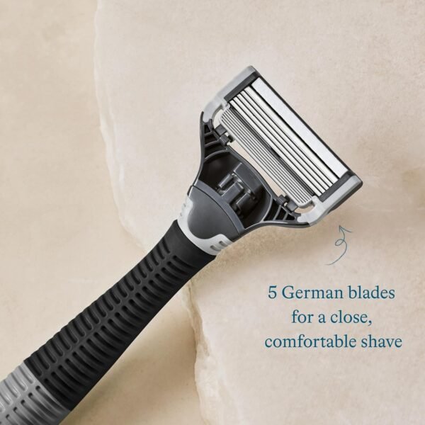 Harry's Shaving Kit for Men - Razor Handle and 3 Razor Blade Refill Cartridges - Charcoal