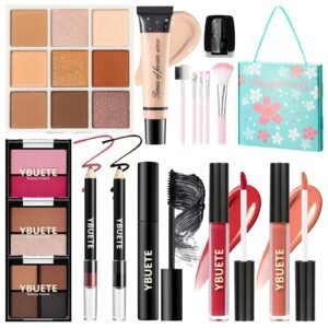 Makeup Kit for Teens Girls Women, Travel & Portable Makeup Set, Cosmetic Bundle with Foundation, Eyeshadow, Lipstick, Eyeliner & Mascara