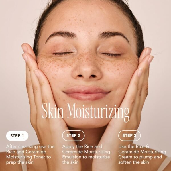 816bRJep2UL._SL1500_.jpg The Face Shop Rice Ceramide Moisturizing Emulsion - Rice Extract - Lightweight Face Moisturizer - Brightening - Hydrating Targets Dryness - Strengthens Skin Barrier - Face Lotion - Korean Skin Care