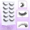816fmgDfqWL._SL1500_.jpg Self Adhesive Eyelashes Natural Pre-glued Lashes No Glue Needed Lashes Cat Eye Lashes Faux Mink Eyelashes Reusable Self Adhesive Lashes 5 Pairs by zanlufly