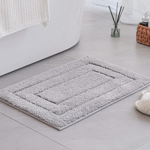 GRANNY SAYS Bathroom Rugs Sets 2 Piece,Soft Bath Mats for Bathroom, Bath Rugs Non Slip Washable, Absorbent Bath Rug for Tub, Shower and Toilet, Bath Mat Set (Gray, 20" x 32" + 16" x 24")