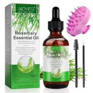 816oXapCnhL._SL1500_.jpg Rosemary Oil for Hair Growth 2.02 Fl Oz with Scalp Massager, Pure Rosemary Essential Oil for Eyelashs, Eyebrows, Face, Skin Care, Body Massage, Nourishes The Scalp, Improve Blood Circulation