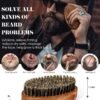 816vQZIGyKL._SL1500_.jpg Beard Brush, Natural Boar Bristles Beard Brush for Men and Wooden Sandalwood Pocket Beard Comb Set, Facial Hair Grooming Kit with Mustache Scissors as a Styling Tool, Growth, Detangles, Shine