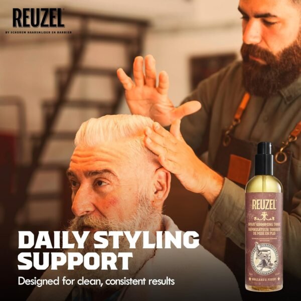 8174ONuwcxL._SL1500_.jpg Reuzel Hairspray Grooming Tonic - Subtle Apple, Peppermint Fragrance - Perfect For Blow Drying - Ideal For Volume, Lift And Texture - Low Shine - Protects Hair From All Thermal Styling