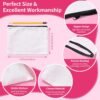 24Pcs Sublimation Blank Canvas Makeup Bags, Bulk Blank DIY Heat Transfer Cosmetic Makeup Bags w/Black Zipper for Bridesmaid Makeup Bag Travel Toiletry Pouch Storage