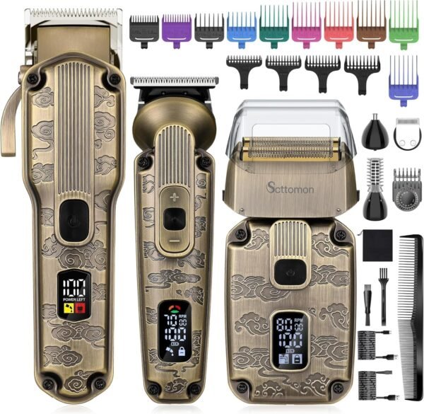 Beard Trimmer Kit Hair Clipper Set Professional Electric Foil Shaver Razor for Men Haircutting Machine for Barber Clippers and Trimmers Grooming Kit Nose Body Hair Trimmer