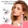 VEYESBEAUTY Lash Bond and Seal Waterproof 2 in 1 Cluster Lash Glue for Eyelash Extensions Long Lasting Strong Hold Individual Eyelash Glue for Self-Application at Home 5ml+5ml