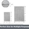 GRANNY SAYS Bathroom Rugs Sets 2 Piece,Soft Bath Mats for Bathroom, Bath Rugs Non Slip Washable, Absorbent Bath Rug for Tub, Shower and Toilet, Bath Mat Set (Gray, 20" x 32" + 16" x 24")