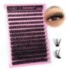 817yzAgJQDL._SL1500_.jpg 280Pcs Wispy Individual Lashes DIY Eyelash Extensions 8-16MM D-Curly Lash Extensions Lash Clusters 80D Cluster Eyelashes DIY at Home by ALICE