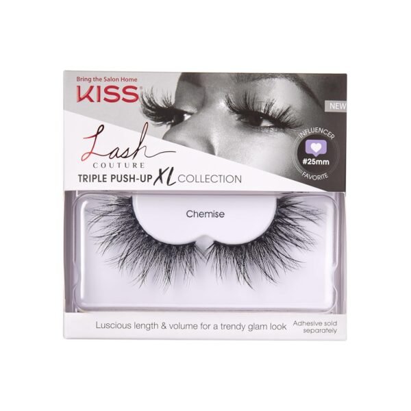 818DUI96NFL._SL1500_.jpg KISS Lash Couture Triple Push-up False Eyelashes, 'Halloween 02', Includes, Contact Lens Friendly, Easy to Apply, Reusable Strip Lashes