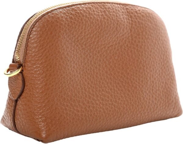 818EhN1A03L._AC_SL1500_.jpg Prada Contenitore Caramel Brown Pebbled Leather Cosmetic Case Clutch Bag 1ND005